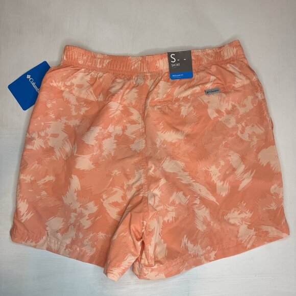 NWT Columbia Walnut River Printed Shorts Womens Small Orange 5" Performance NEW - Picture 10 of 12
